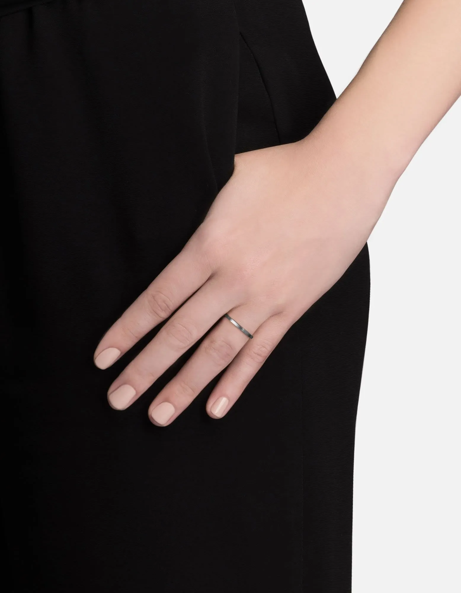 1.5mm Silver Band, Matte Silver