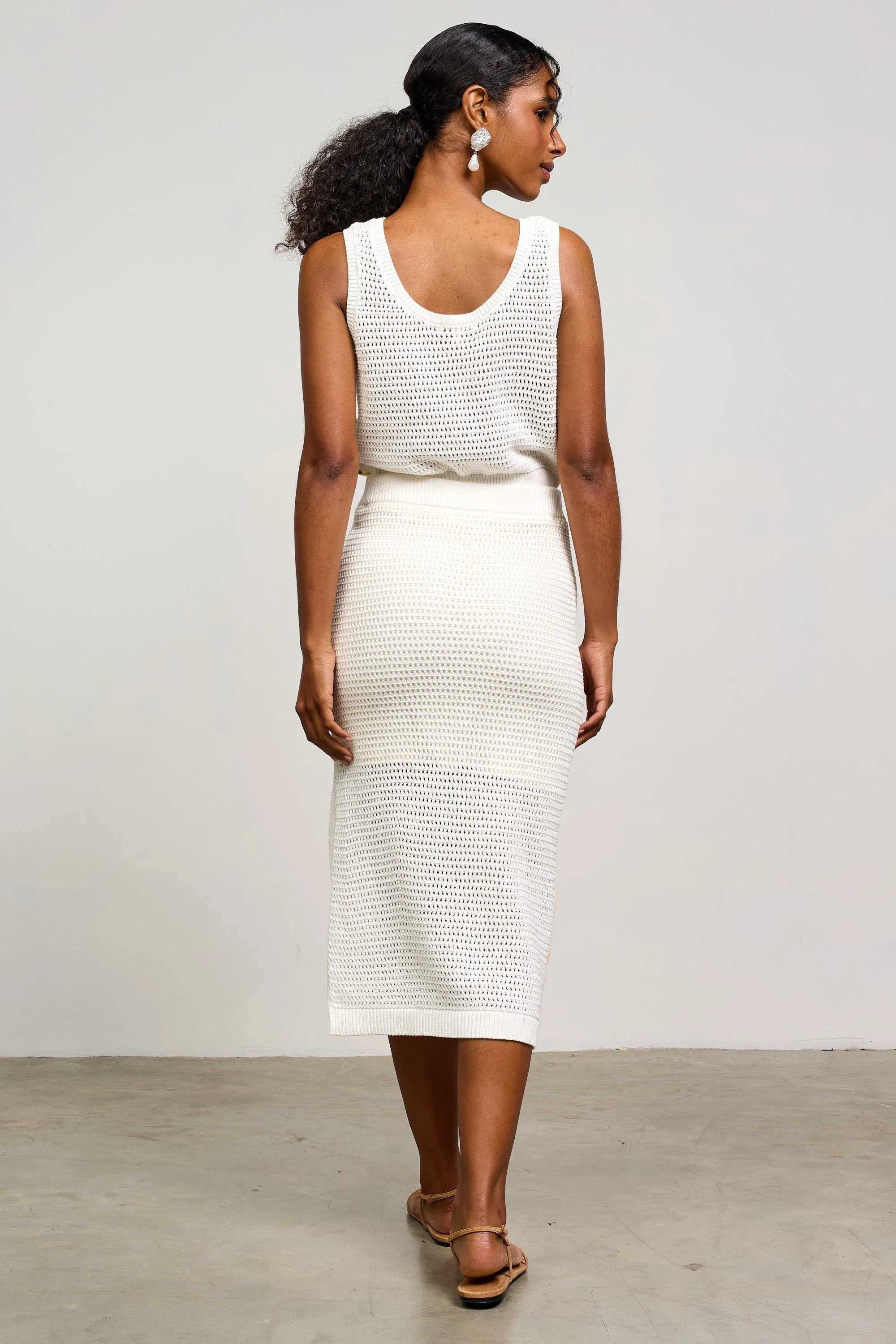 amalfi lemons crochet midi skirt