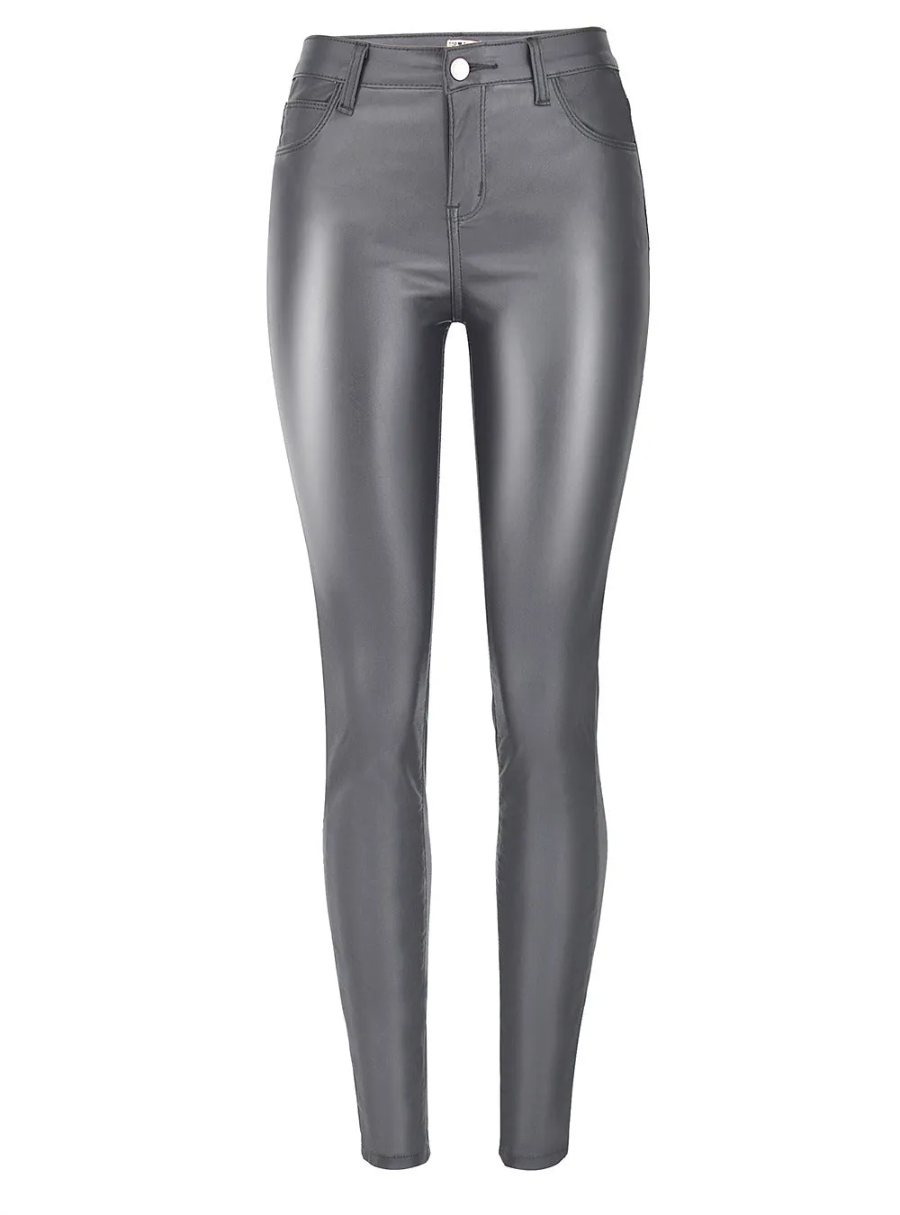 Fashion Body Leather Denim Pants
