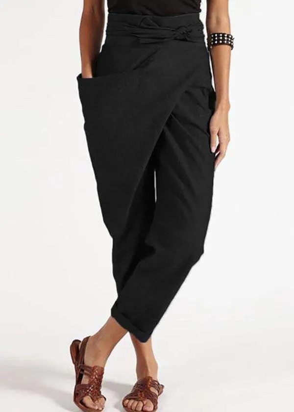 High Waist Cotton Harem Summer Pants