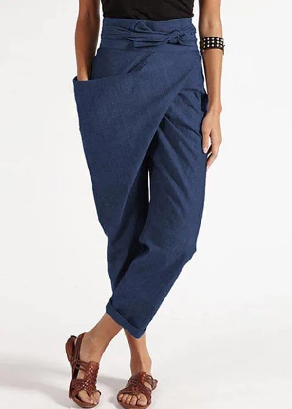 High Waist Cotton Harem Summer Pants