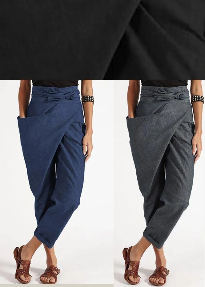 High Waist Cotton Harem Summer Pants