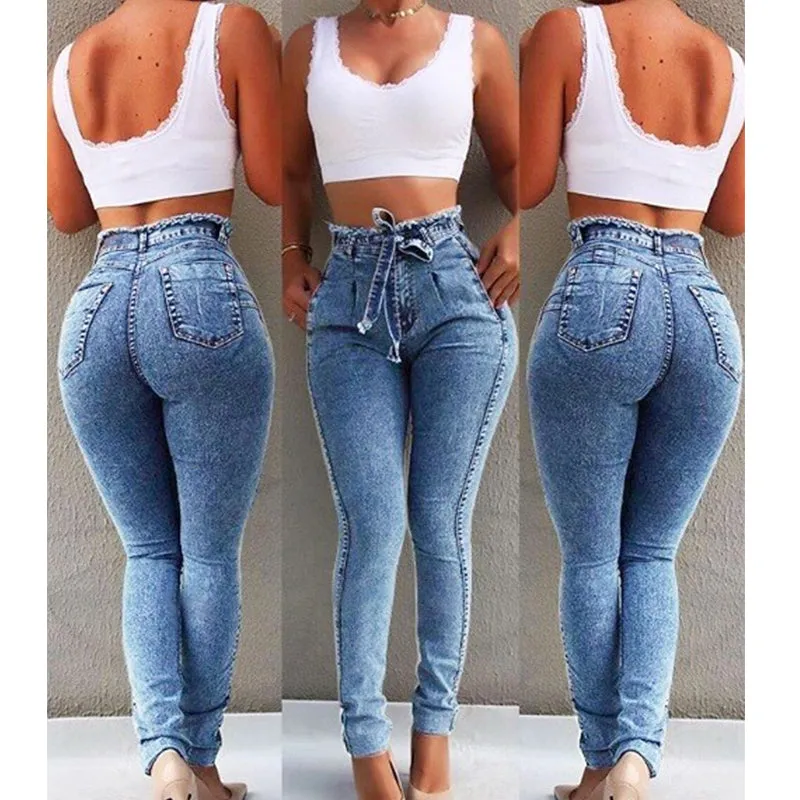 High Waist Stretch Denim