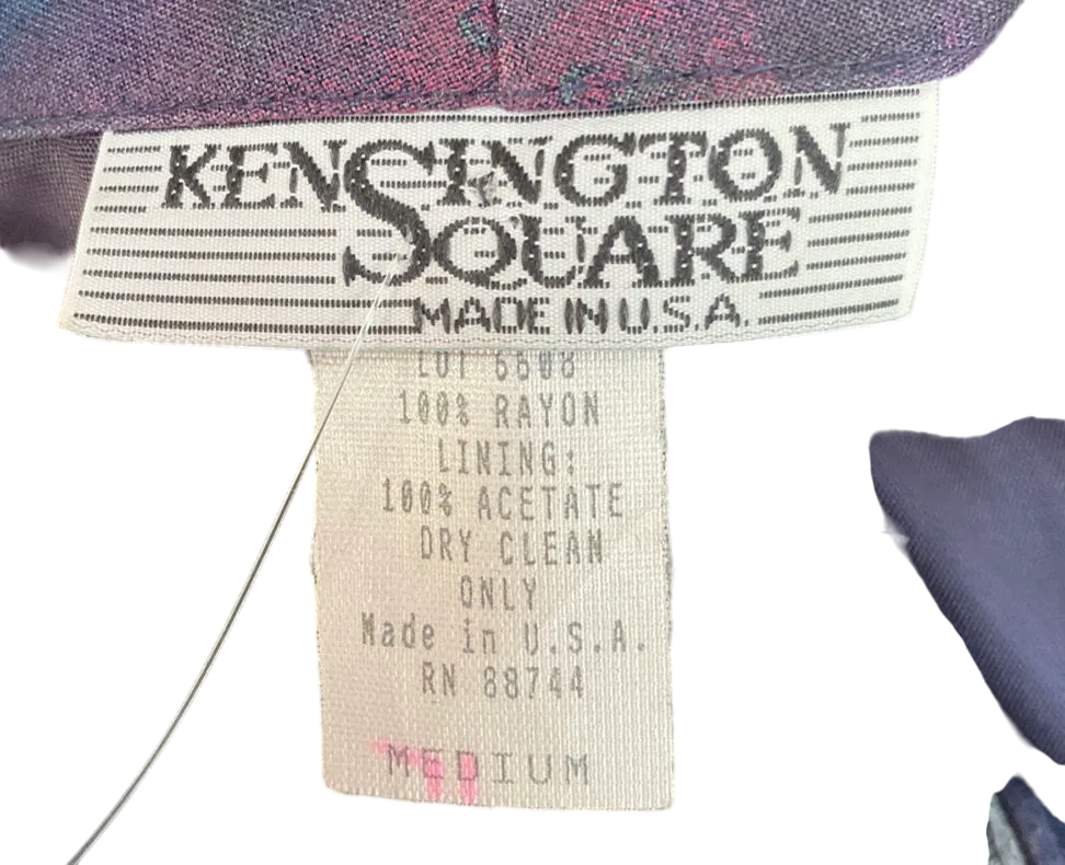 kensington square Purple Vintage Style Blazer UK M