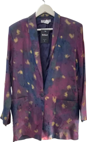 kensington square Purple Vintage Style Blazer UK M
