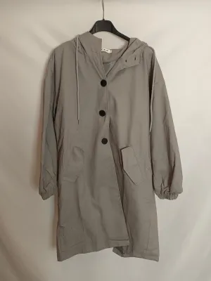 LYZK COLLECTION. Parka gris capucha T.m