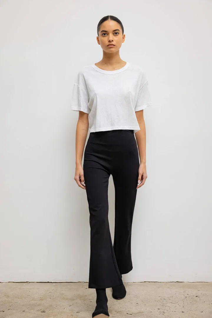 Rio High Waist Flare Pant in Black