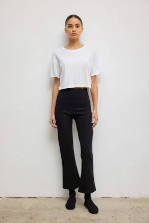 Rio High Waist Flare Pant in Black