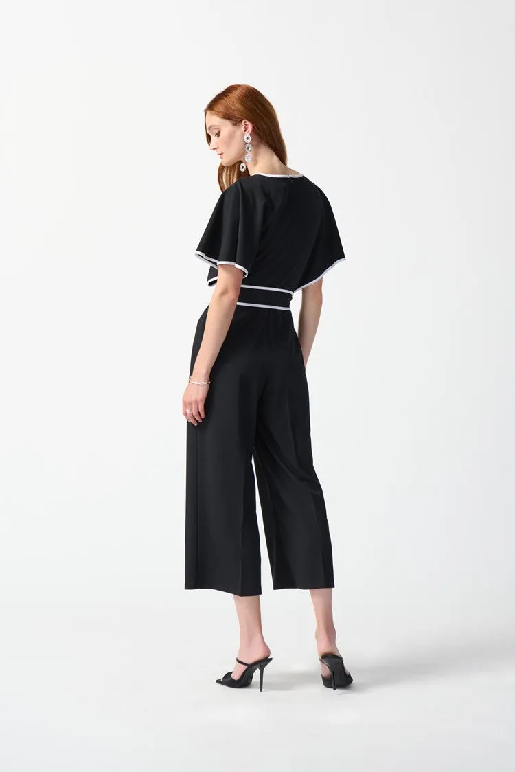 Scuba Crepe Belted Jumpsuit