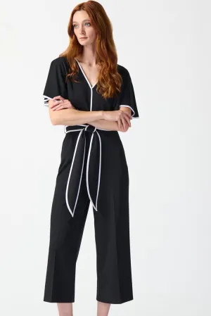 Scuba Crepe Belted Jumpsuit