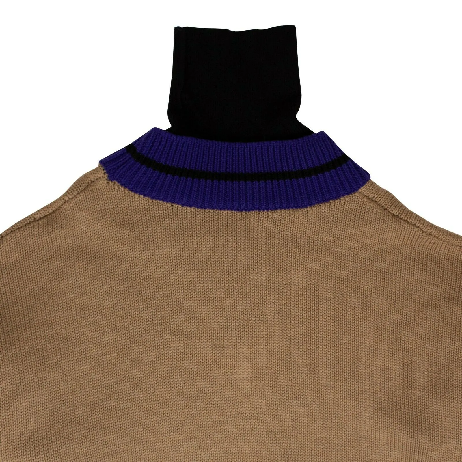 Tan College Turtleneck Sweater
