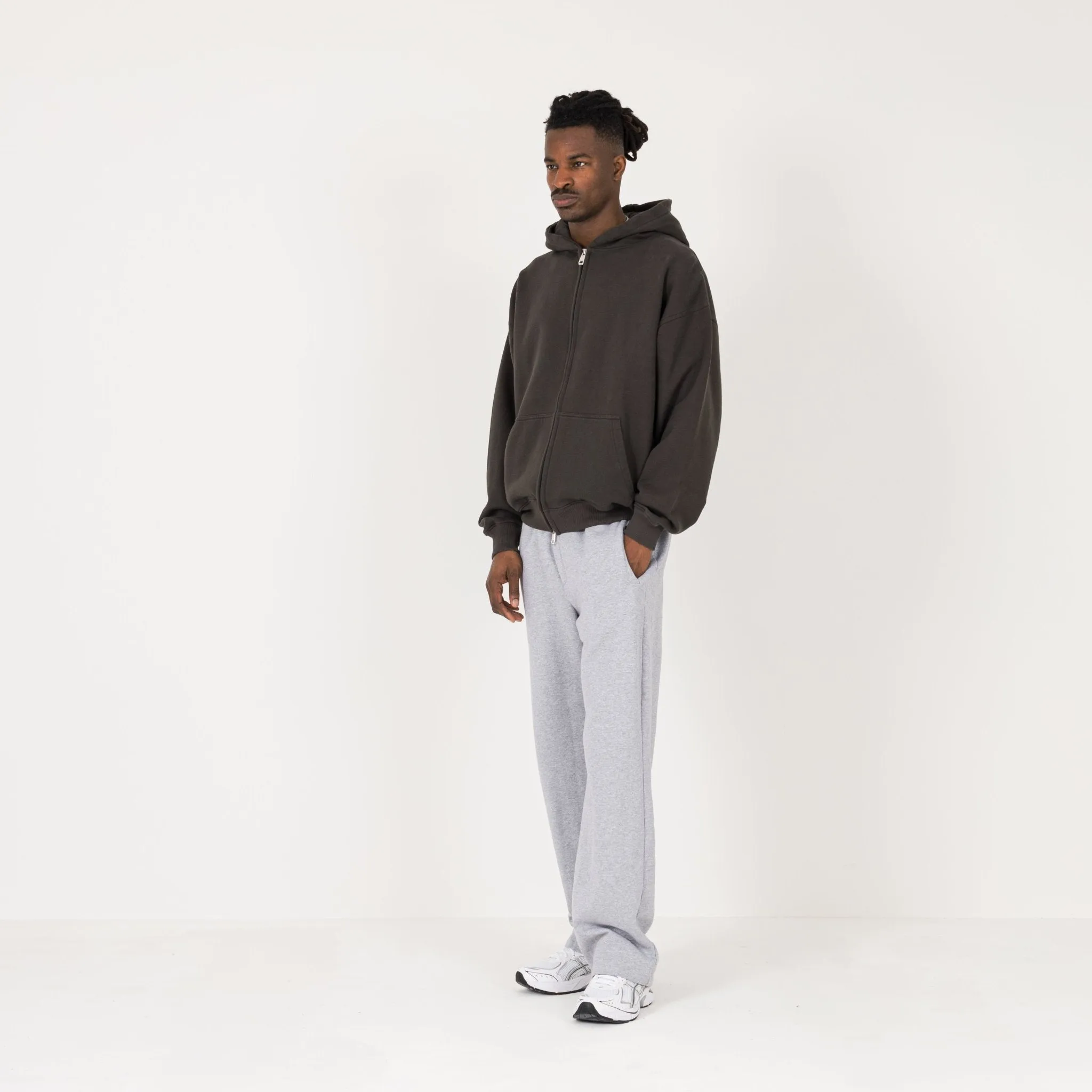 Zip Hoodie - Dark Mocha
